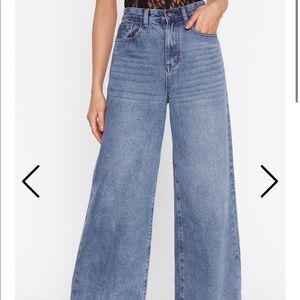 High waist wide leg jeans